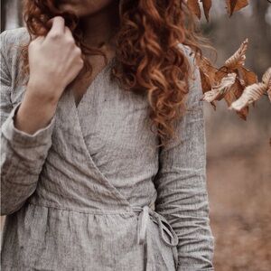 Simply Grey Life Wrap dress, sz S